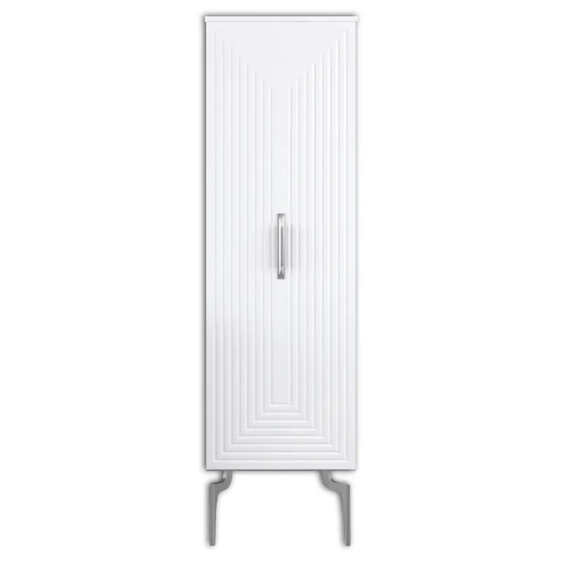 Dulap soldat baie Pierre Cardin Halley, alb-argintiu, 50x180 cm Disponibil imediat