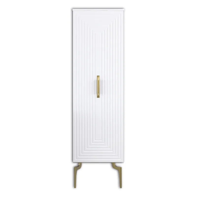 Dulap soldat baie Pierre Cardin Halley, alb-auriu, 50x180 cm Popular