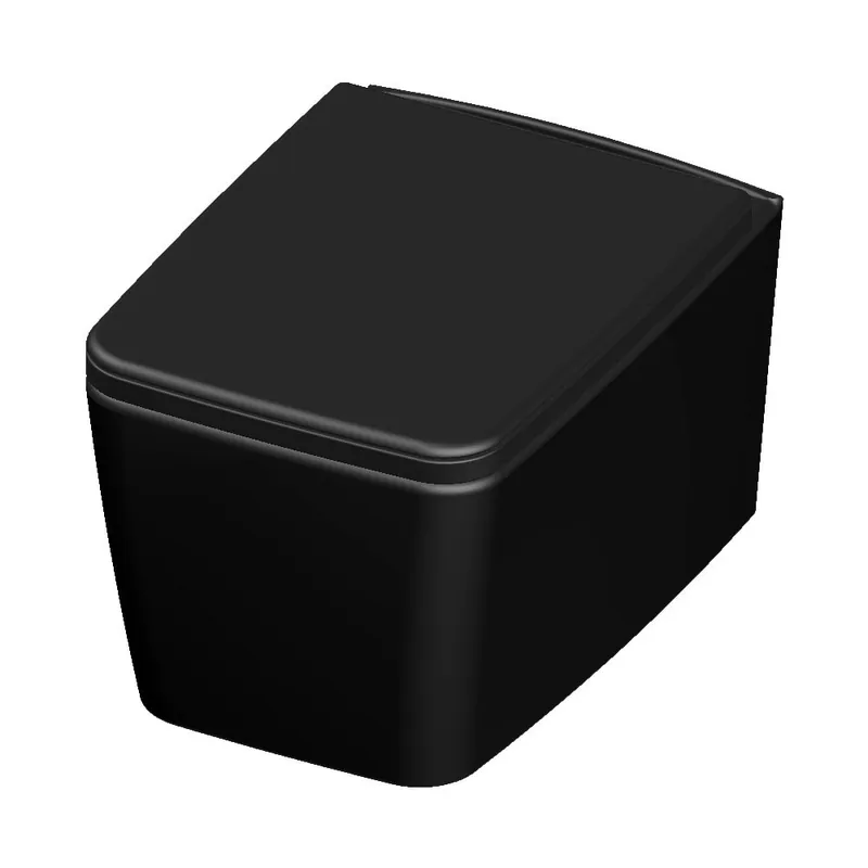 Vas WC suspendat Celesta Libra, 49 x 36 cm, ceramica, capac duroplast, inchidere lenta, negru mat Cumpărături sigure