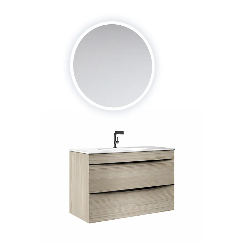Livrare expres Set mobilier baie Orka Vento, suspendat, 3 piese, Glasgow, 80 cm