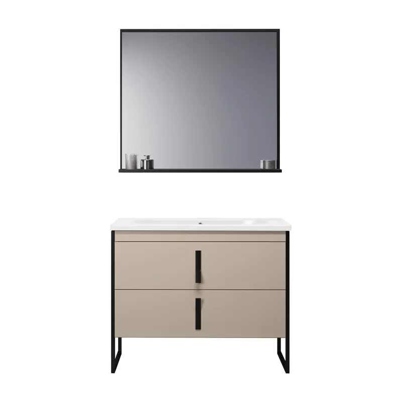 Preț redus Set mobilier baie Orka Modena, 3 piese, cappuccino, 80 cm