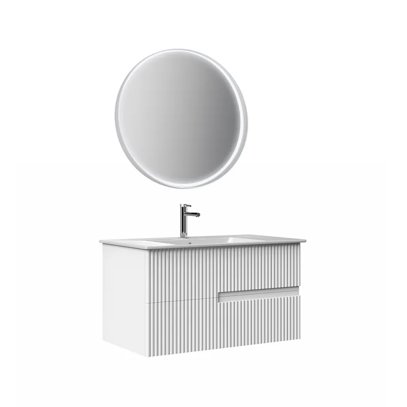 Mai ieftin Set mobilier baie Orka Moonlight, suspendat, 3 piese, alb, 70 cm