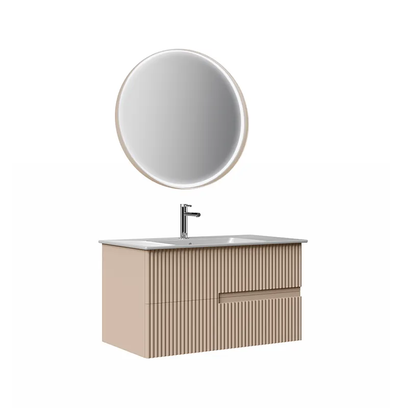 Ultima șansă Set mobilier baie Orka Moonlight, suspendat, 3 piese, vison, 70 cm