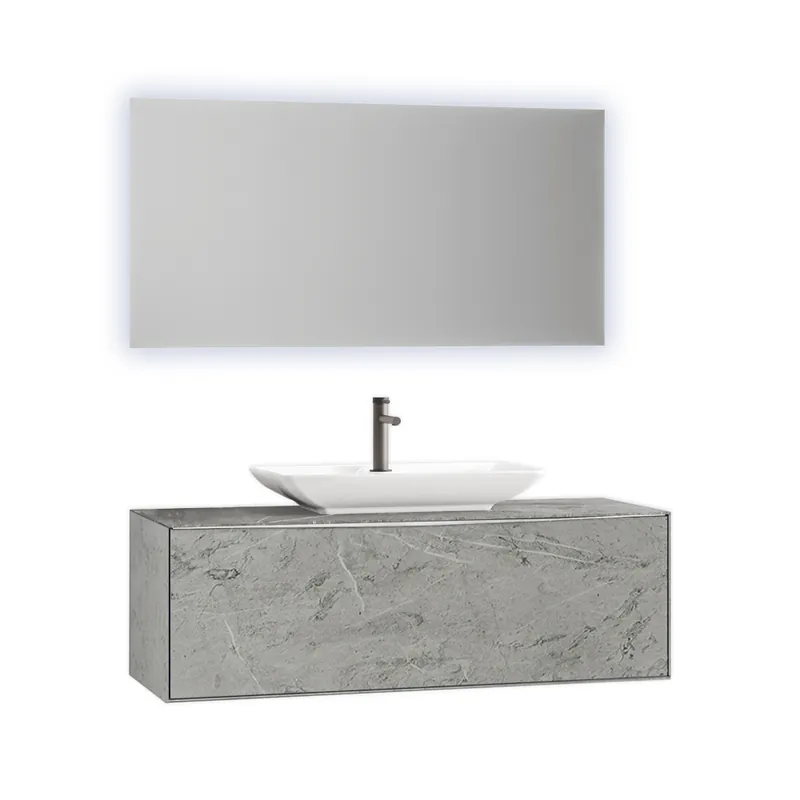 Set mobilier baie Orka Mono, suspendat, 3 piese, macael, 100 cm Vezi acum