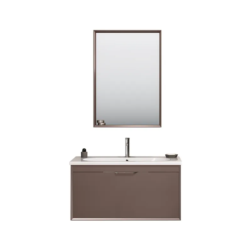 Set mobilier baie Orka Clay, suspendat, 3 piese, toprak, 100 cm Plată sigură
