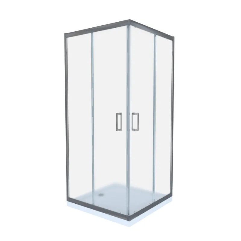 Ofertă de sezon Cabina de dus simpla Celesta Titan, patrata, sticla sablata 6 mm, 80 x 80 x 190 cm, profil crom