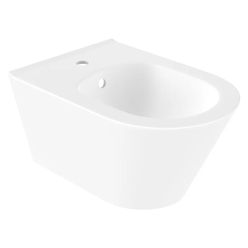 Livrare expres Bideu suspendat Celesta Ava, 53 x 35,5 cm, fara margini, ceramica, alb mat