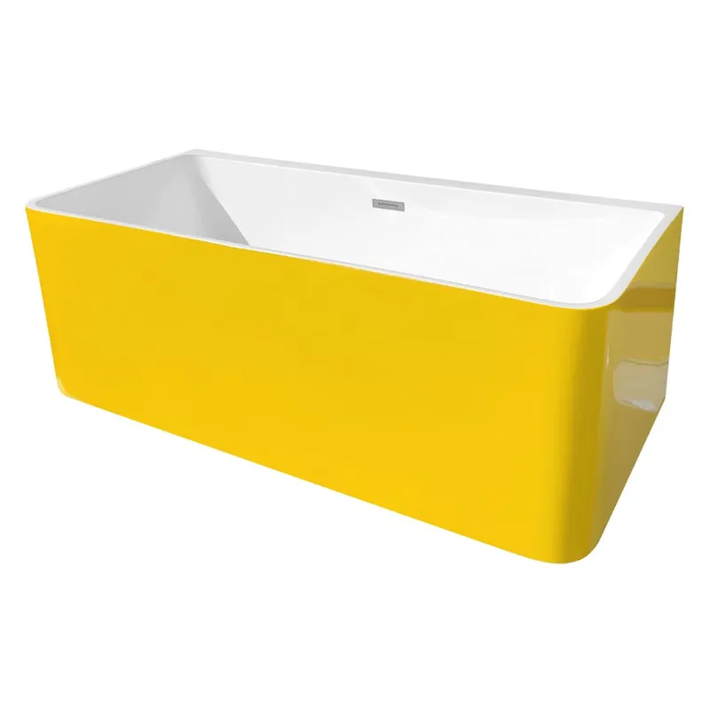 Cumpărături sigure Cada baie freestanding Bella WB-834, acril, 170 x 75 x 58 cm, galben