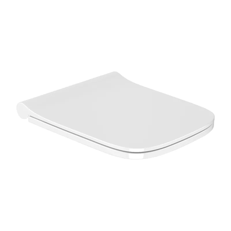 Noutate Capac WC cu soft close pentru vas toaleta suspendat Celesta Gemma, duroplast, alb