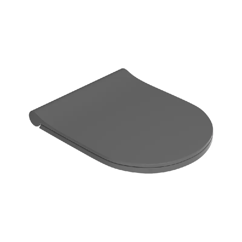 Capac soft close pentru vas WC suspendat Celesta Ava/Brillo, duroplast, antracit Discount