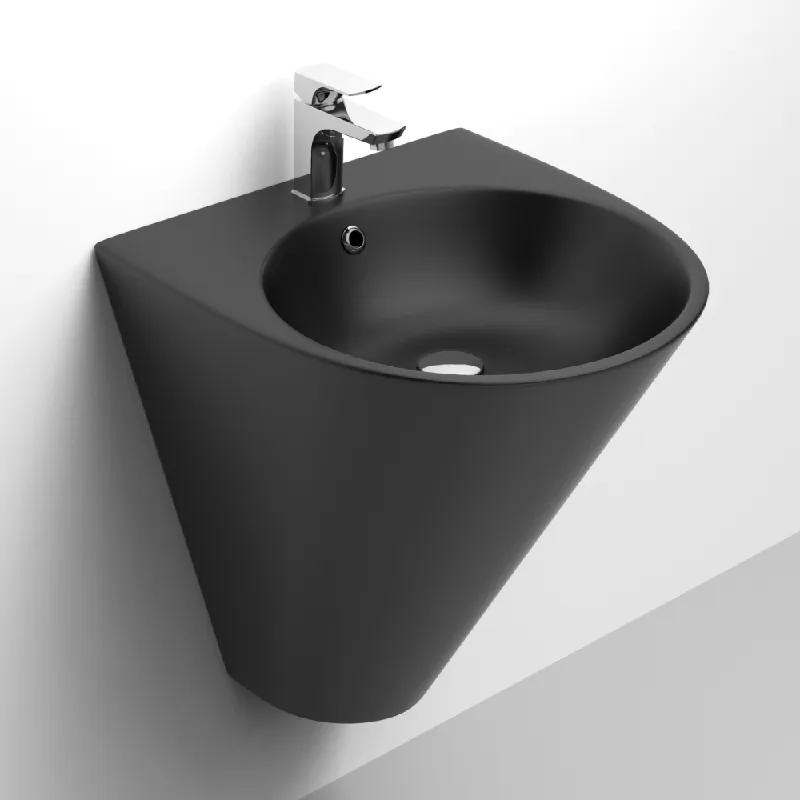 Super ofertă Lavoar baie suspendat Celesta Egea, 48x58x52,5 cm, negru mat