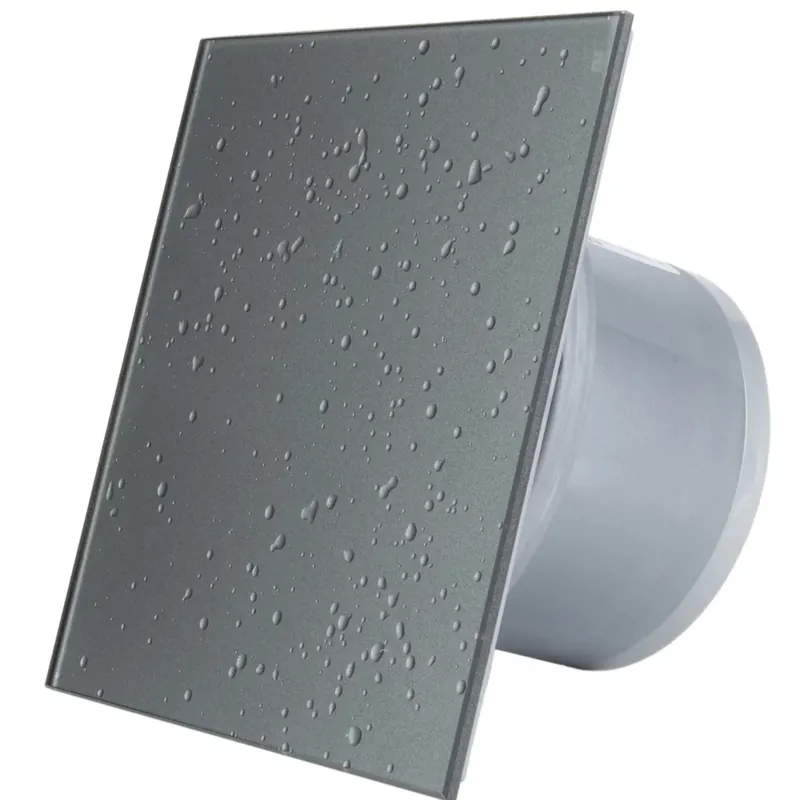 Ventilator baie MMotors MMP 9517 Water Drops gri inchis, 19 W, 169 m³/h, sticla Cel mai vândut