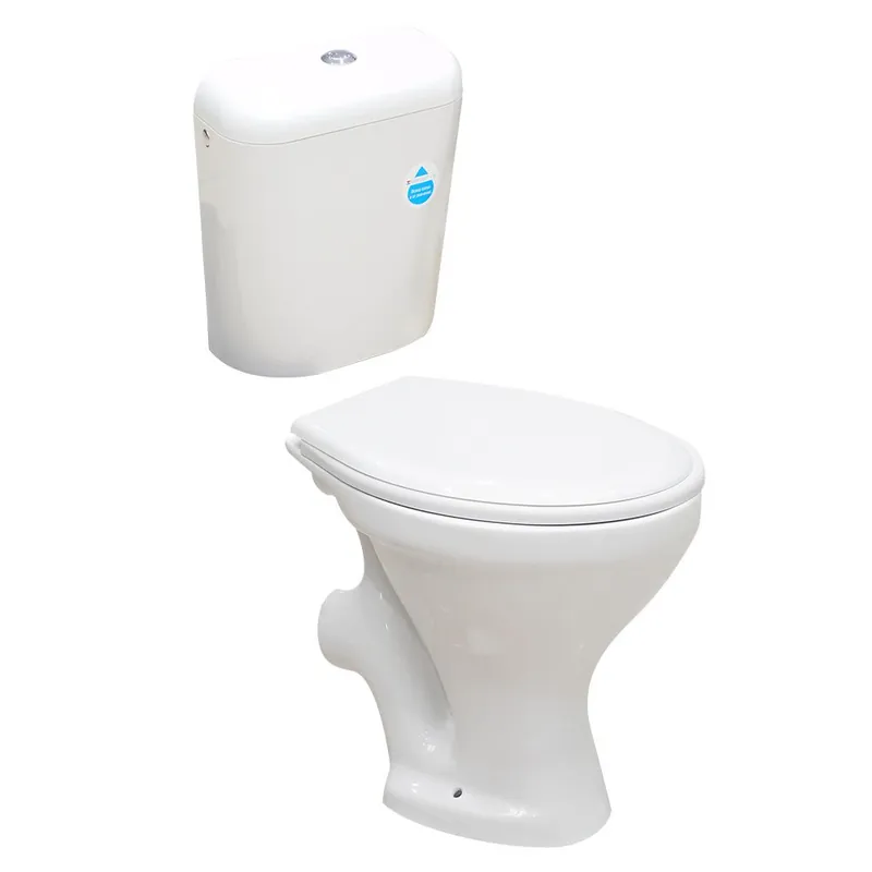Ofertă limitată Set vas WC pe pardoseala cu rezervor Essential CIL + mecanism si capac polipropilena, evacuare laterala