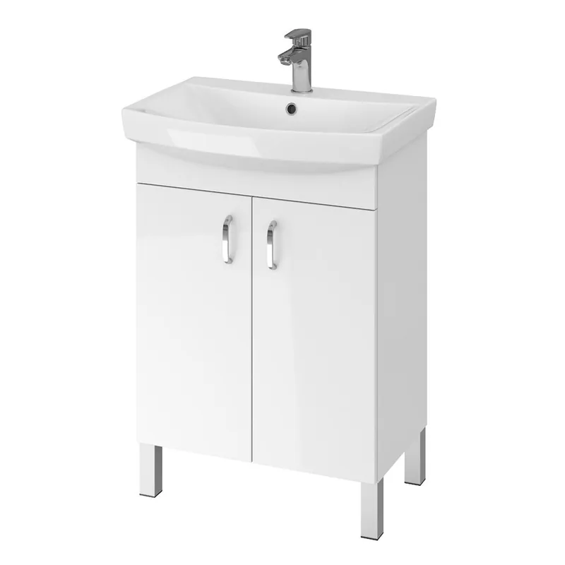 Masca chiuveta baie Cersanit set Claso Carina, 60 cm, alb (baza+lavoar) DSM S801-259 Livrare expres