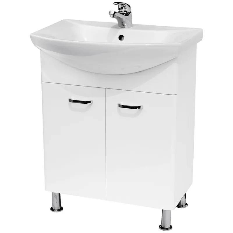 Ofertă specială Masca chiuveta baie Cersanit set A58 Alpina Omega, 65 cm, alb (baza+lavoar) RR801-017-DSM