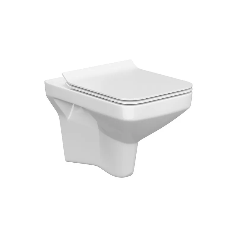 Bestseller Set WC suspendat Cersanit Set 742 Como New Clean On K701-102 + capac softclose alb