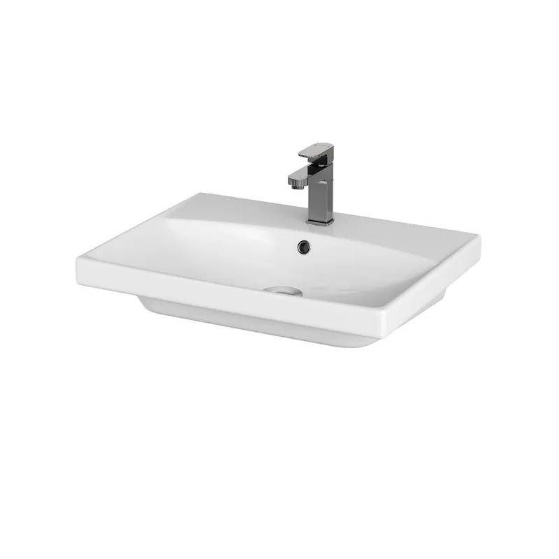 Promoție Lavoar incastrat Cersanit City K35-006, 60 cm, alb