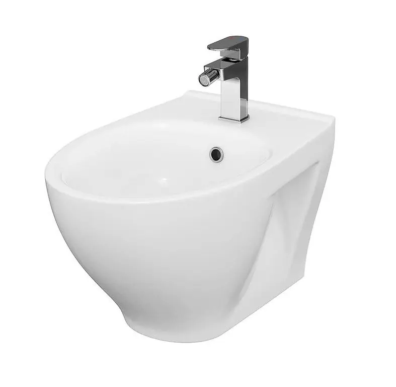 Bideu suspendat Cersanit Moduo Box K116-026, orificiu pentru baterie, alb Noutate