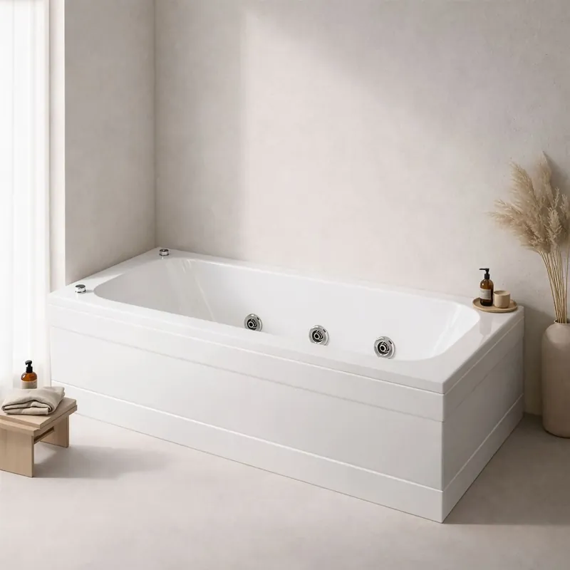 Cada baie cu hidromasaj Bari, acril, 150 x 75 cm, stanga Ofertă exclusivă