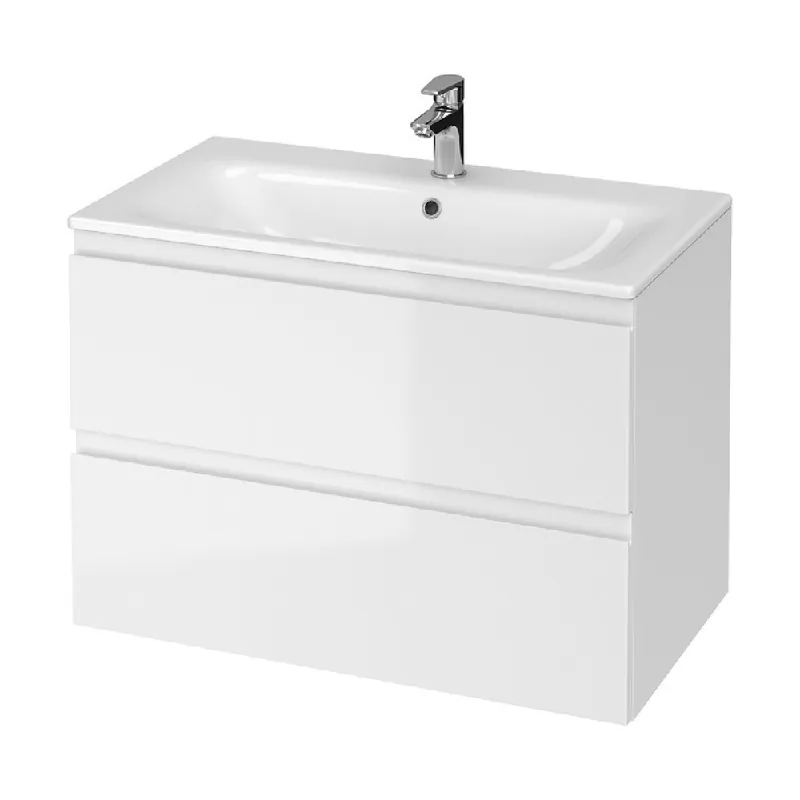 Plată securizată Masca chiuveta baie Cersanit set B277 Moduo-In, 80 cm, alb (baza+lavoar) S801-316-DSM