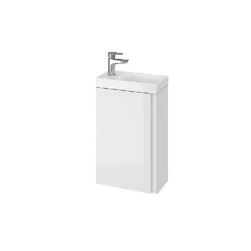 Plată securizată Masca chiuveta baie Cersanit set 971 Moduo, 40 cm, alb (baza+lavoar) DSM S801-218