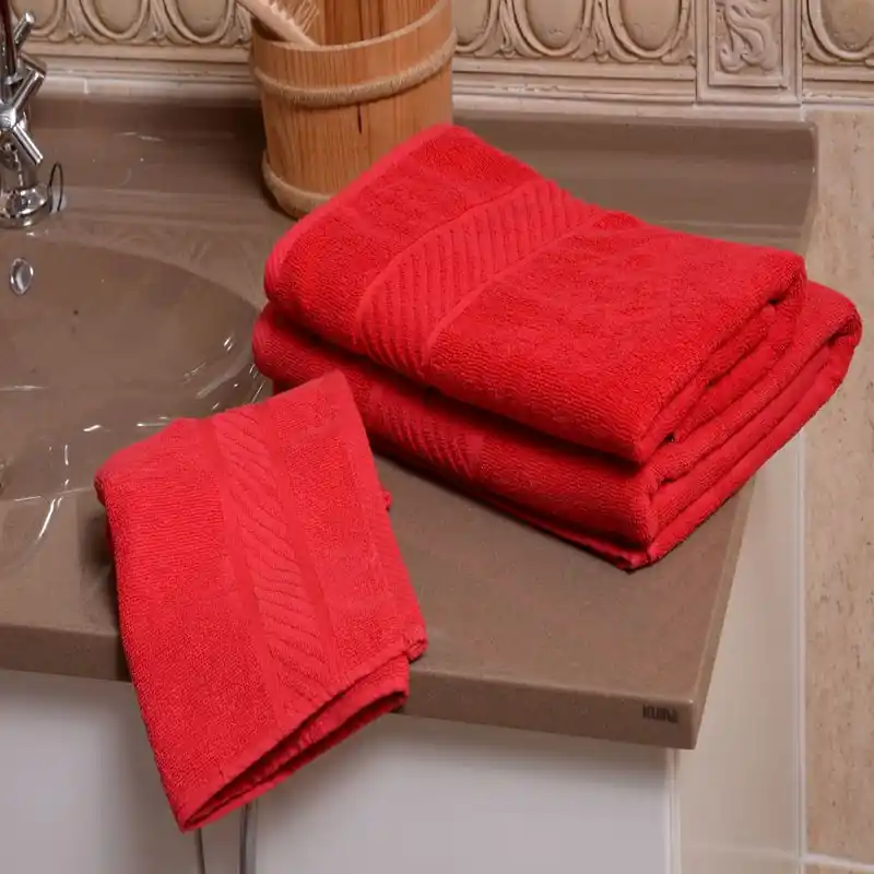 Ofertă exclusivă Prosop Stripes Egypt, 100 % bumbac egiptean, rosu, 50x90cm