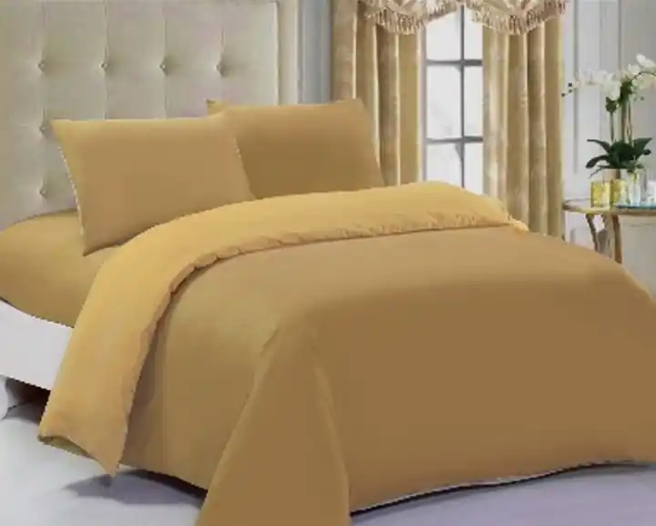 Preferatul clienților Set Lenjerie de Pat Double Poliester, 4 piese, Pat 2 persoane, 160x200, Bej