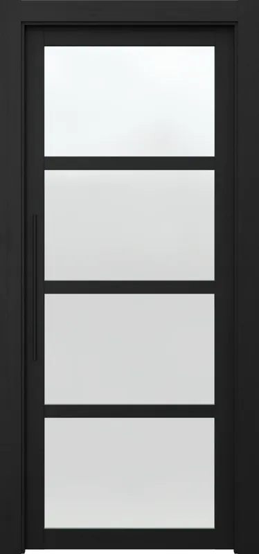 Set Usa Interior PORTA LUMIA model 2 Sticla Transparenta, finisaj Negru si Toc Porta System 75-95 mm, maner Estima inclus Preț promoțional