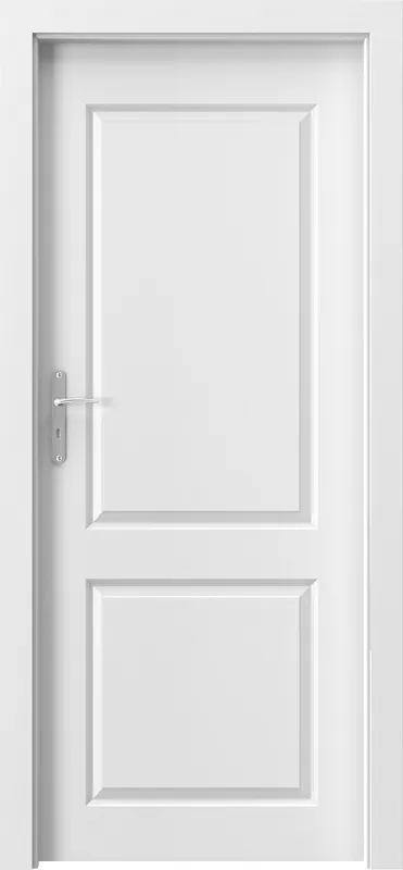 Set Usa Interior PORTA ROYAL Premium model A, finisaj Alb Premium si Toc Porta System 75-95 mm, fara maner Noutate