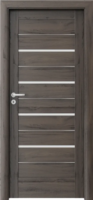 Set Usa Interior PORTA VERTE Home model G.4, finisaj Portasynchro 3D Stejar Inchis si Toc Porta System 75-95 mm, fara maner Preț promoțional