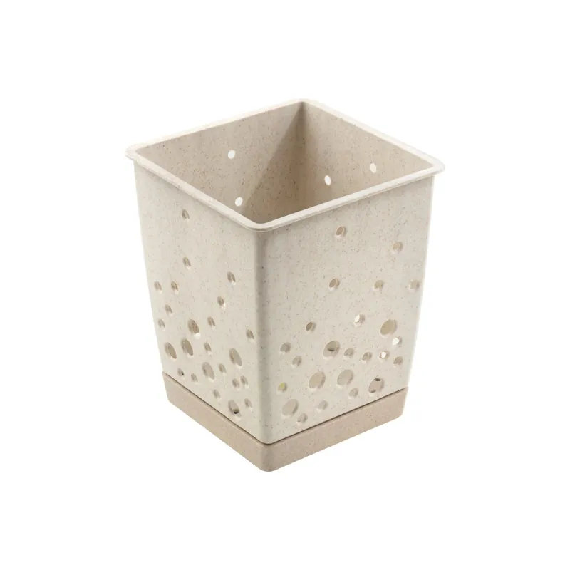 Suport tacamuri, din plastic, 11 x 11 x 13.6 cm, stativ, bej Popular