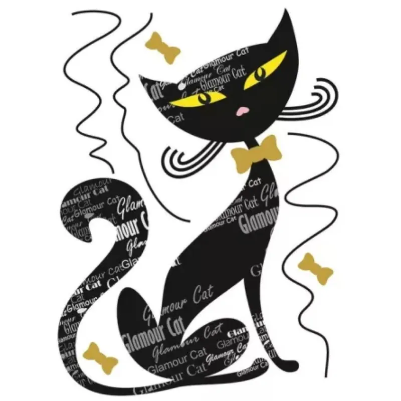 Cumpără online Decosticker SM3439, model Pisica, multicolor, 42.5 x 65 cm