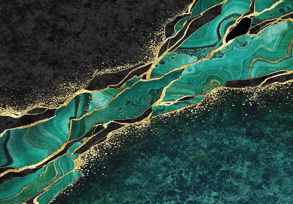 Popular Fototapet CONSALNET 14134P4, model GREEN MARBLE, multicolor, 254 x 184 cm