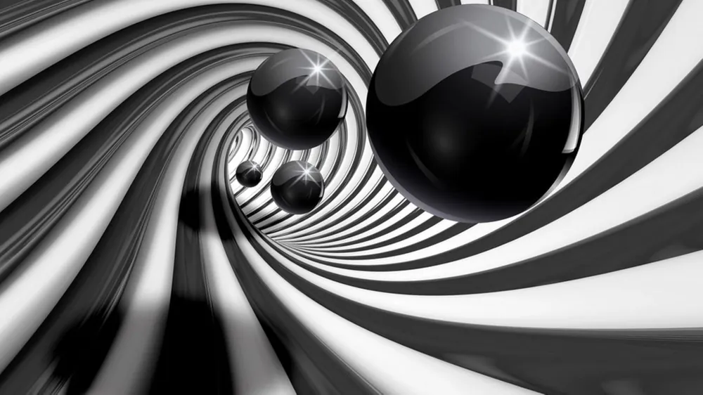 Doar azi Fototapet CONSALNET 3065P4, model 3D BALLS BLACK&WHITE, multicolor, 254 x 184 cm