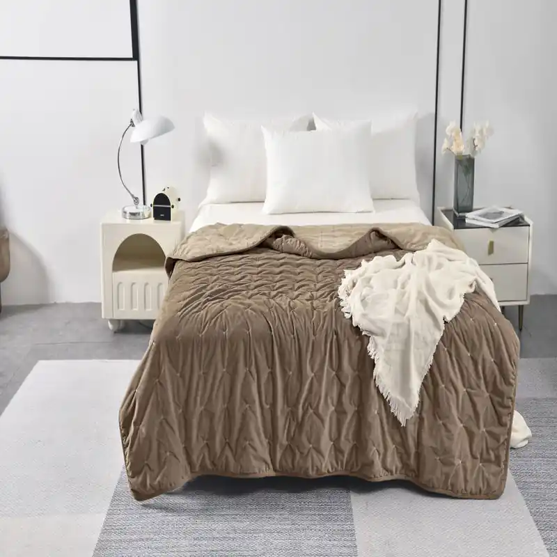 Premium Pilota Velvet Fluffy, 180x200 cm, poliester, bej