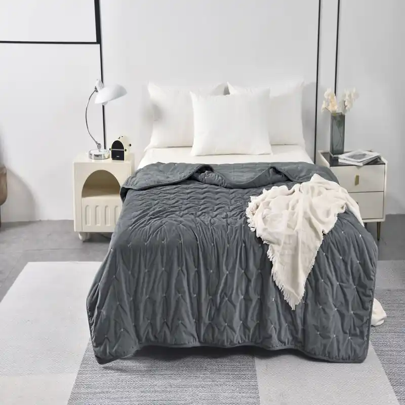 Pilota Velvet Fluffy, 180x200 cm, poliester, gri Mai ieftin
