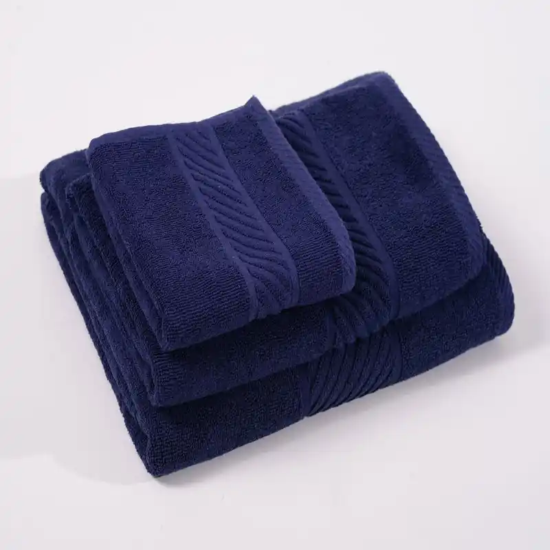 Prosop baie Stripes Egypt, 100% bumbac egiptean, bleumarin, 70x140cm, 450gsm Livrare rapidă