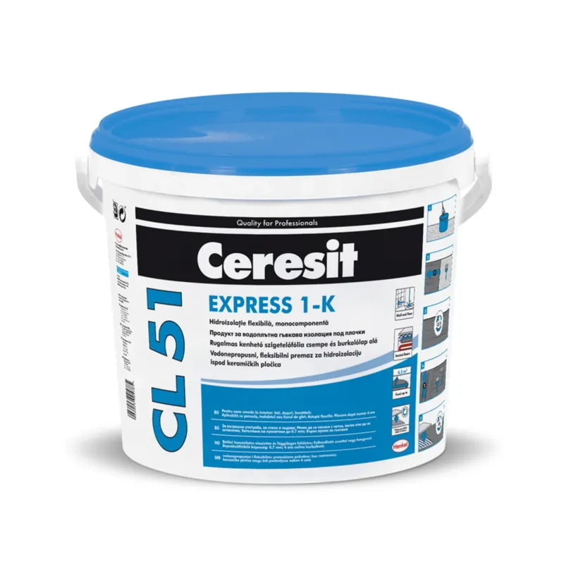 Cumpărături sigure Hidroizolatie flexibila, impermeabila, 5 kg, CL 51, Ceresit