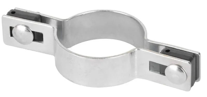 Doar azi Clema fixare pentru stalpi, 48 mm, continua, zincat, pentru stâlp rotund