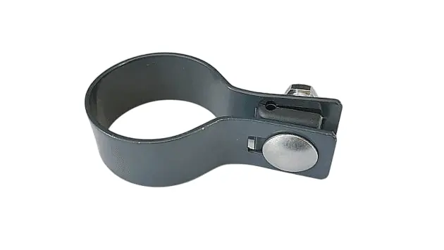 Clema fixare pentru stalpi, 48 mm, pentru capat, antracit, Zn+PVC, RAL7016, stalp rotund Preț mic