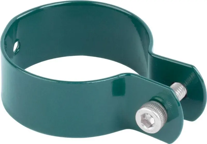 Clema fixare pentru stalpi, 48 mm, pentru capat, verde, pentru stâlp rotund Preț mic