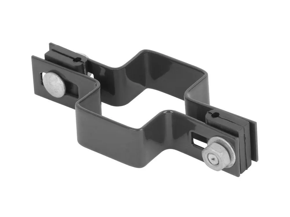 Clema fixare pentru stalpi, 60 x 40 mm, gri antracit, continua, Zn + PVC, RAL7016 Cumpără acum