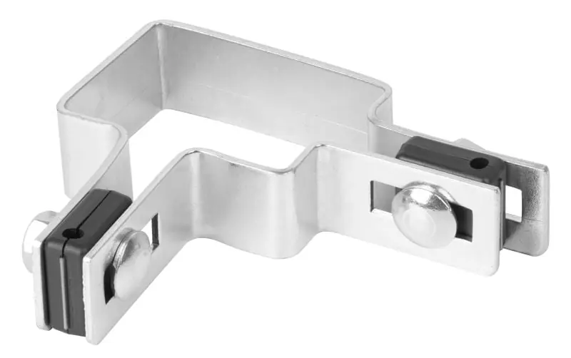 Clema fixare pentru stalpi, 60 x 40 mm, zincata, pe colt Premium