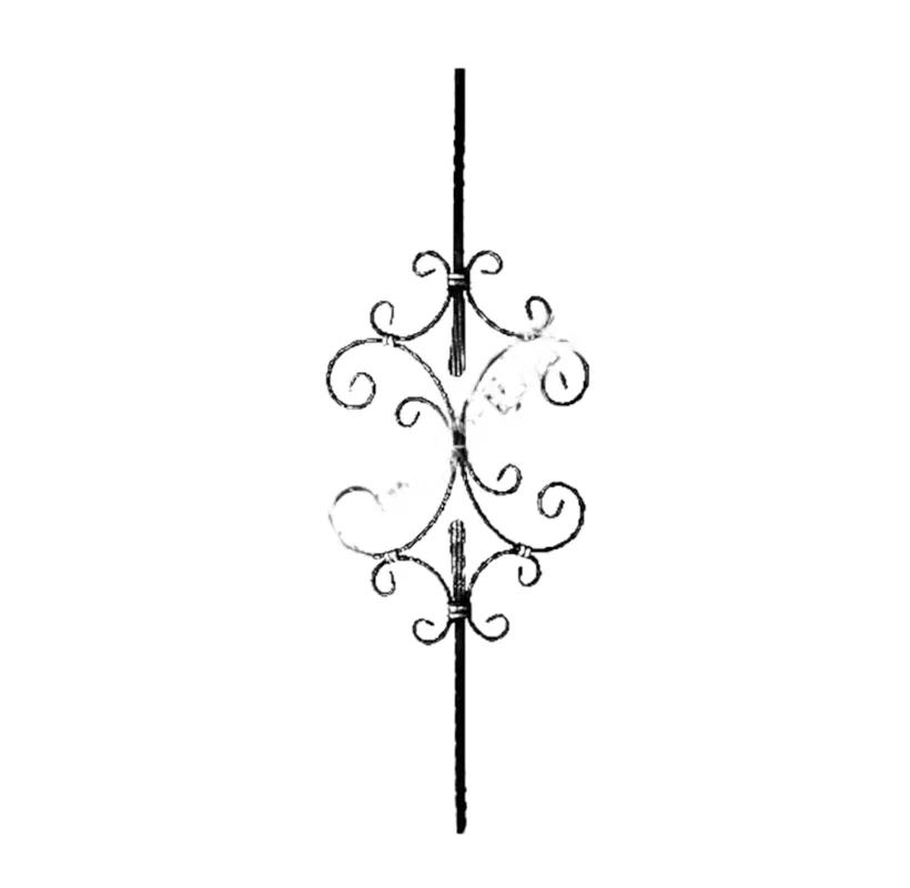 Panou fier forjat pentru balustrada, sectiune 16 x 12 mm, amprentat, H 900 mm, L 320 mm Preț redus