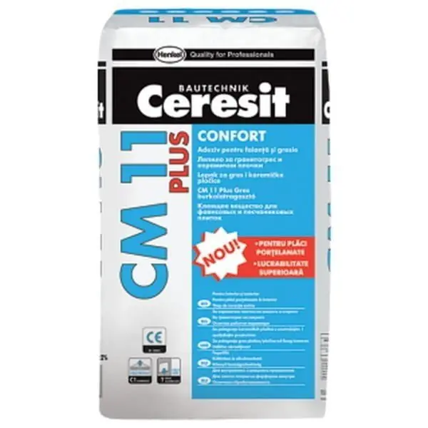 Doar azi Adeziv pentru montarea gresiei si faiantei, 25 kg, CM 11 PLUS, Ceresit