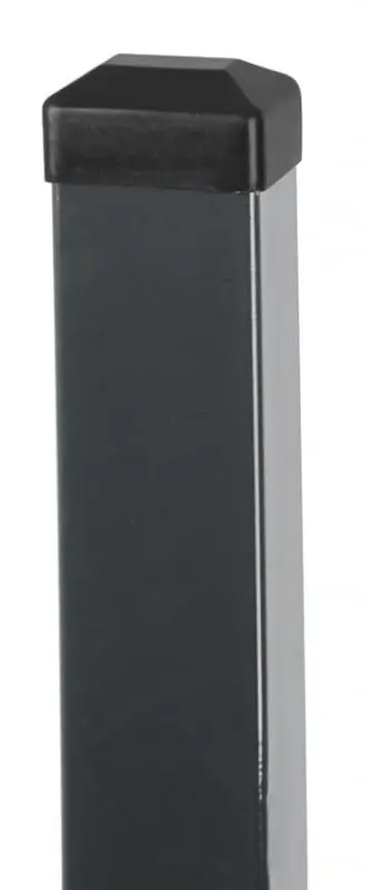 Premium Stalp gard rectangular, 2000 / 60 x 40 / 1.25 mm, gri antracit, Zn + PVC, RAL7016