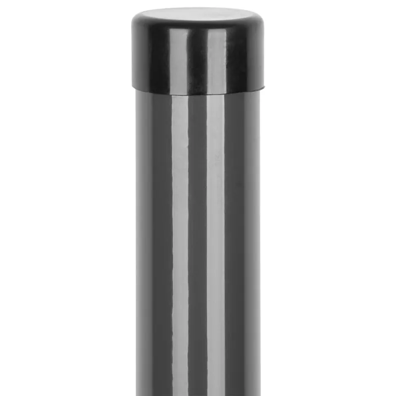 Stalp gard rotund, 48 x 2200 x 1.50 mm, gri antracit RAL7016, Zn + PVC Preț redus