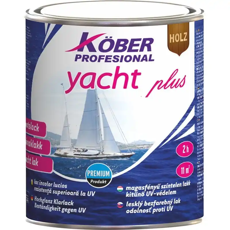 Cumpără online Lac pentru lemn, 0.75 L, incolor, interior / exterior, Yacht Plus, Kober