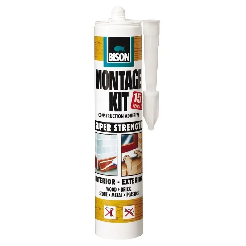 Adeziv pentru construcții, Montage Kit Super Strength, 350g, Bison Retur ușor