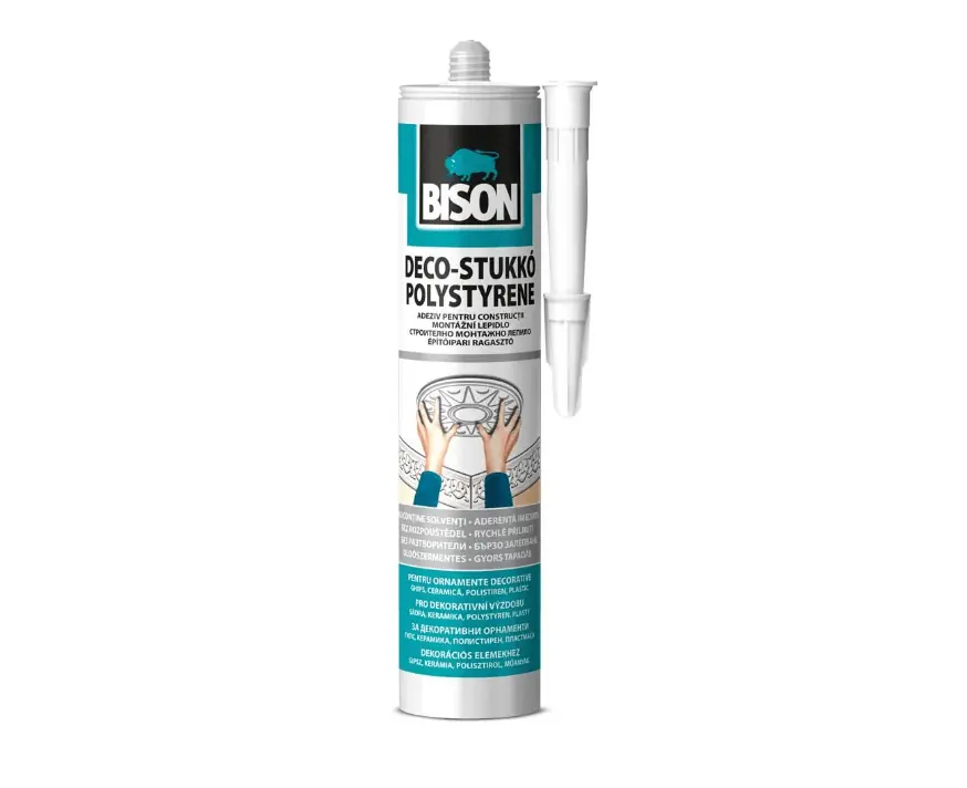 Lichidare de stoc Adeziv pentru polistiren, 470 g, Deco-Stukko Polystyrene, Bison